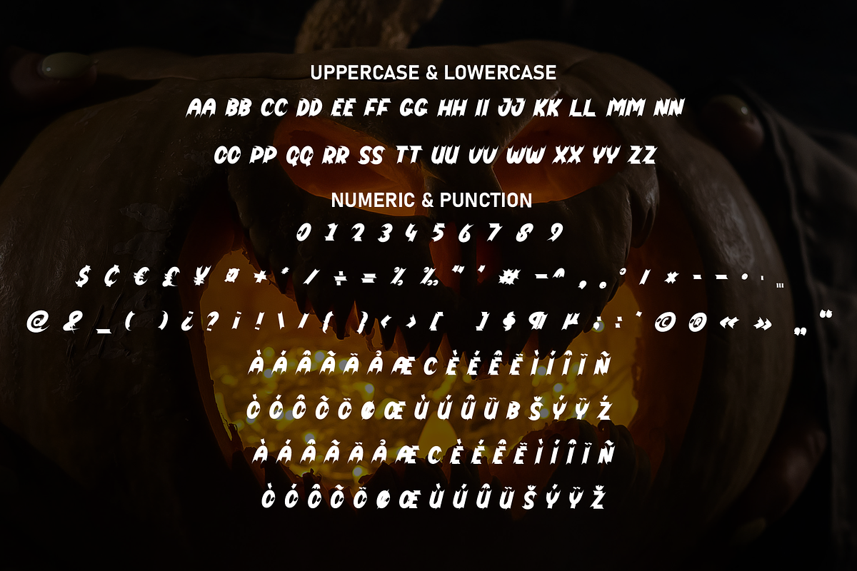 Spooky Pumpkin | Script Font, a Script Font by Scratchones (Photo 7 of 8)