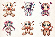 Watercolor Voodoo Doll, an Illustration by DreamCafeArt (Thumbnail 3 of 6)