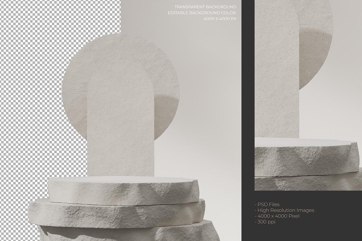 5 Podium with Transparent Background, a Background Graphic by faustudio (Photo 7 of 7)