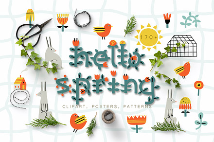 HELLO SPRING: clipart and posters