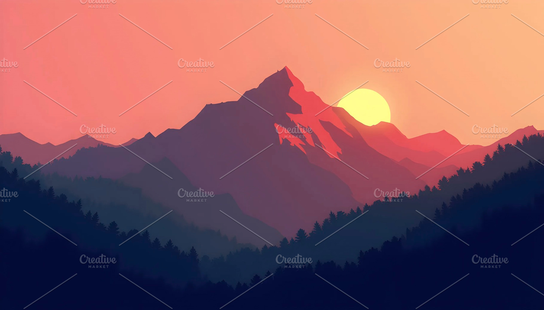 Minimal Black Mountain Silhouette fo, a Photo by LOGOCREATIVE