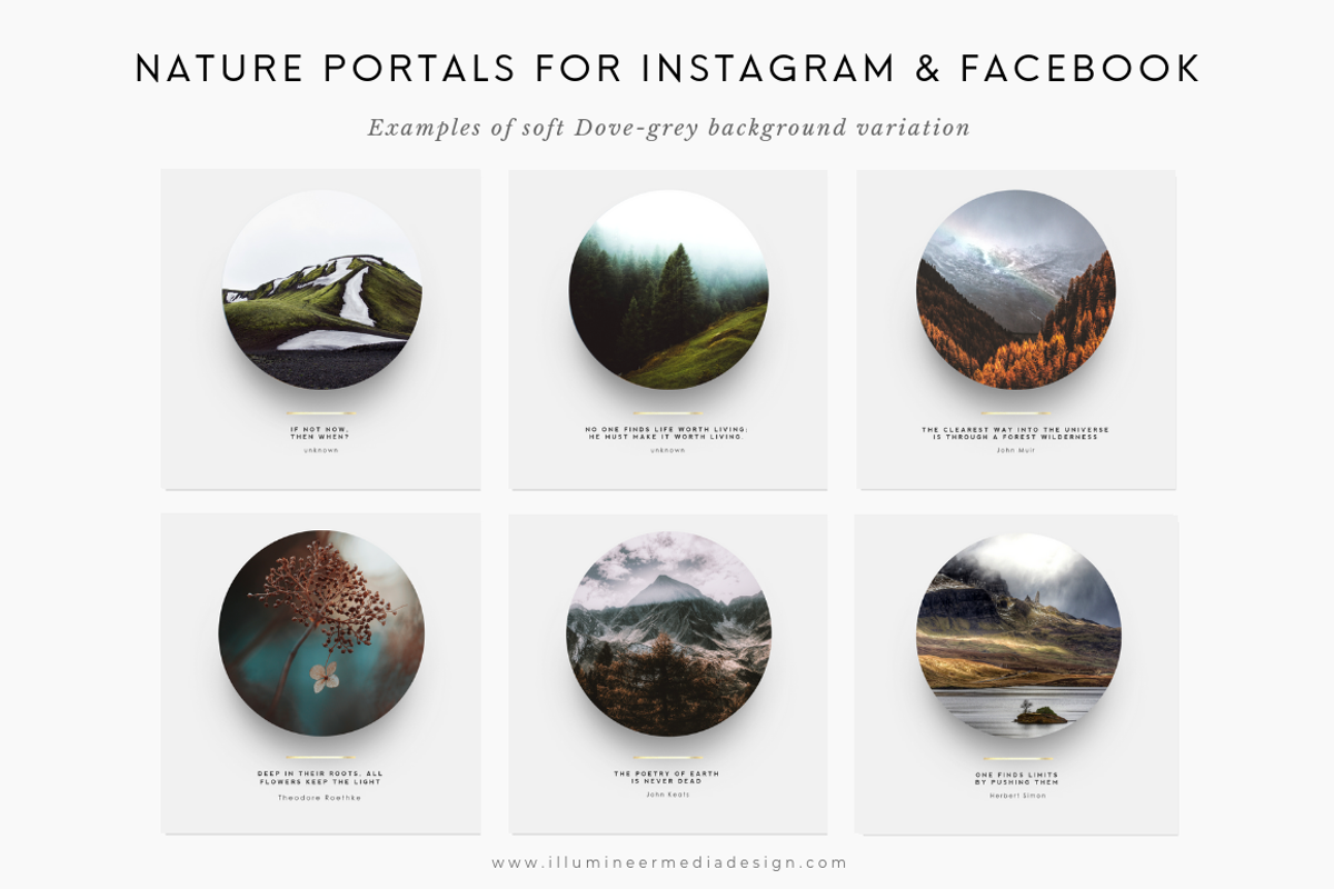 Nature Portals for Instagram & FB, a Social Media Template by Illumineer Media & Design (Photo 4 of 13)
