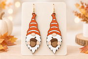 Gnome Earrings Laser Cut SVG, a Seasonal Illustration by Canvas Craft (Thumbnail 3 of 5)