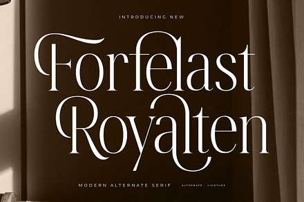 Forfelast Royalten Modern Alternate, a Serif Font by Letterena Studios
