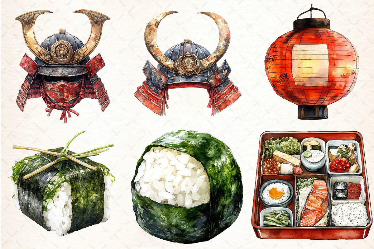 Japanese Culture Clipart Set, an Illustration by DreamCafeArt (Photo 2 of 5)