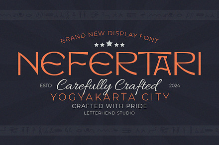 Nefertari Brand new Display Font, a Handwritten Font by Letterhend Studio