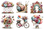 Whimsical Spring Clipart Bundle, an Illustration by Dream Creation (Thumbnail 5 of 7)
