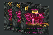 Neon Summer Party Flyer PSD, a Flyer Template by Corrella Design (Thumbnail 2 of 2)