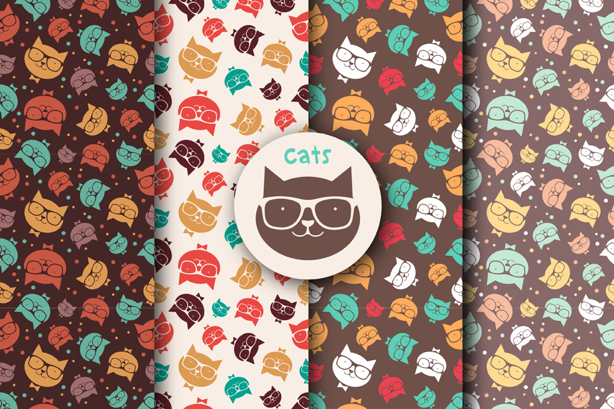 Cats pattern, a Pattern Graphic by Goodbye, Sailor (Photo 1 of 5)