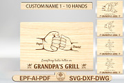 Best Dad Ever svg,Set 1-10 hands, a Pattern Graphic by Lasercutiny (Thumbnail 1 of 2)