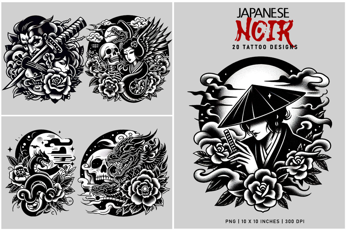 Japanese Noir, a Decorative Illustration by Digital Art Creations (Photo 3 of 9)