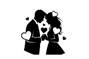 Couple Love Silhouette Bundle, an Illustration by jahid234 (Thumbnail 47 of 48)