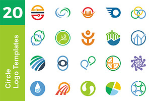 20 Logo Circle Templates Bundle