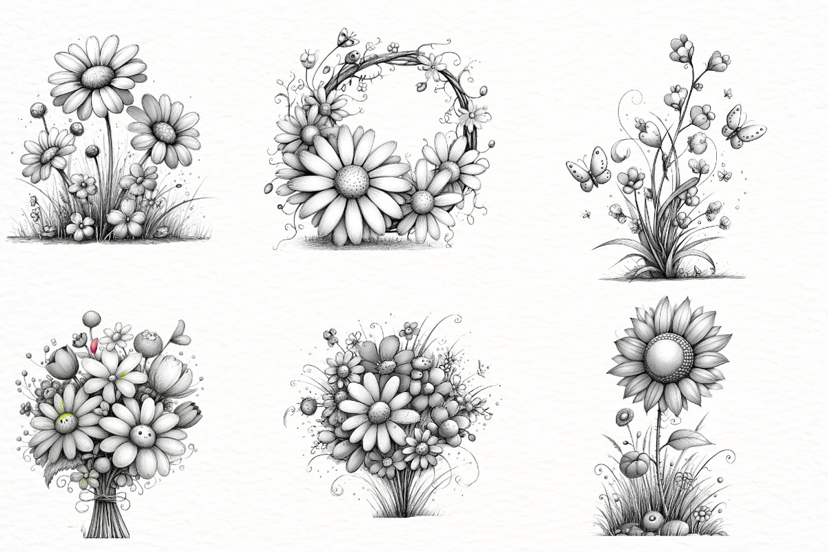 Watercolor wildflower clipart, an Illustration by Designworld (Photo 3 of 8)