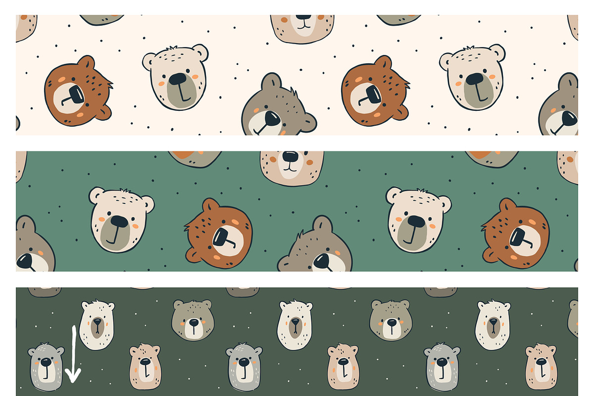 Cute Bears Kid’s Collection, a Pattern Graphic by Naty Art (Photo 12 of 12)