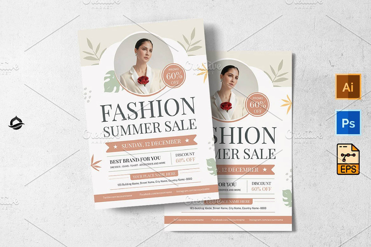 Summer Fashion Instagram Template, a Social Media Template by fashionaddict (Photo 5 of 5)