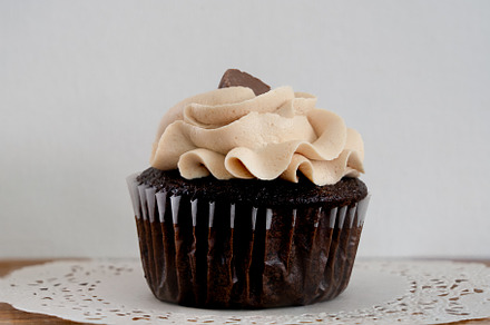 Chocolate Peanut Butter Cupcake, a Background Photo by Clinton Weaver