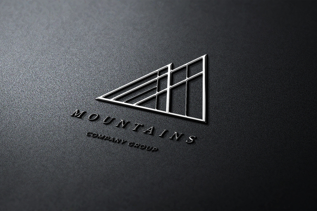 Mountains. Linear geometric logo, a Branding & Logo Template by le-genda (Photo 9 of 14)