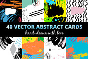 40 Vector Abstract Cards, a Decorative Illustration by Spencerian Sisters (Thumbnail 1 of 6)