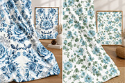 Watercolor Floral Patterns Set, a Pattern Graphic by DreamCafeArt (Thumbnail 3 of 5)