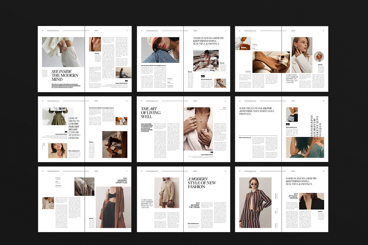 Minimalistic Magazine Template, a Magazine Template by DesignCrest (Photo 17 of 18)