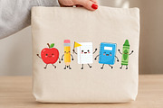 School Supply Mini Characters PNG, a Seasonal Illustration by DreamCafeArt (Thumbnail 2 of 6)