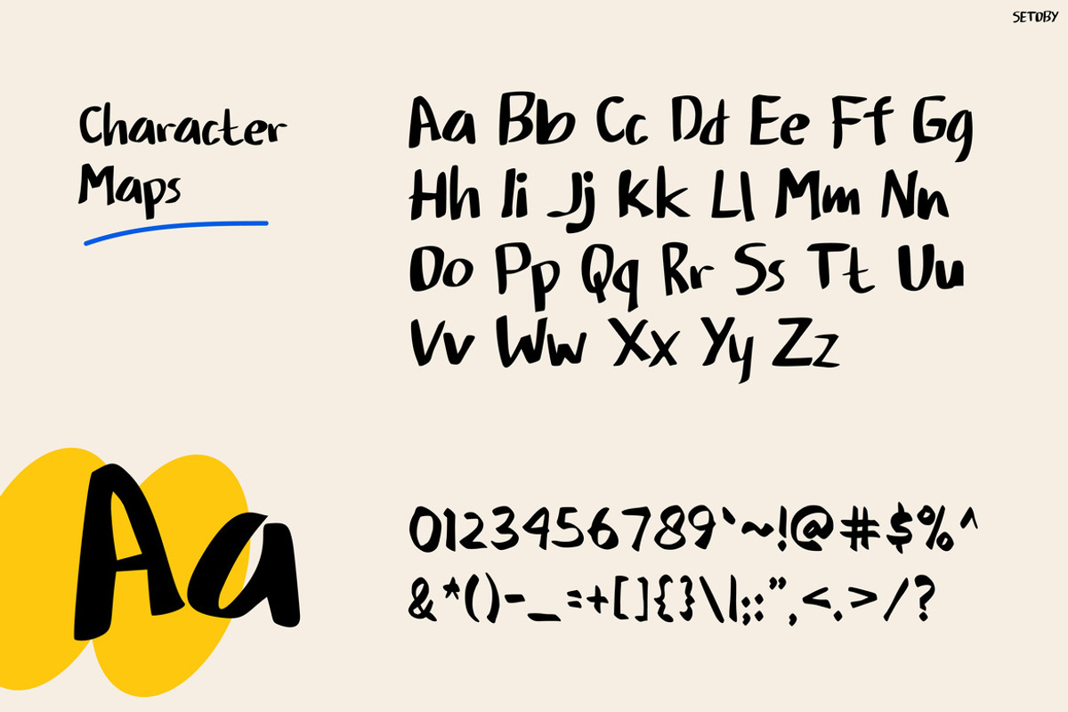 Setoby, a Handwritten Font by Pinisi ART (Photo 2 of 10)