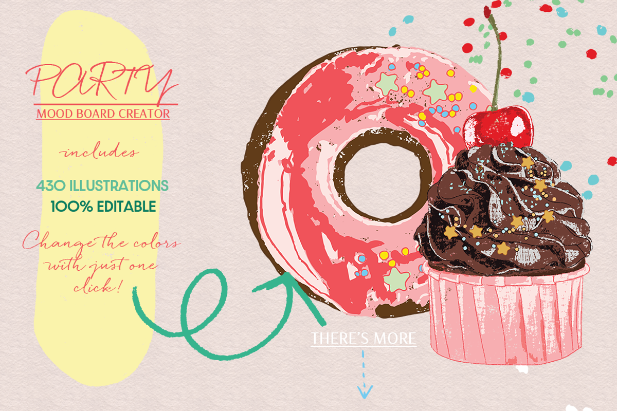 Party Mood Board Creator, a Decorative Illustration by Lovalù® (Photo 2 of 12)
