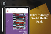 Retro / Vintage Social Media Pack, a Social Media Template by Kahuna Design (Thumbnail 2 of 6)