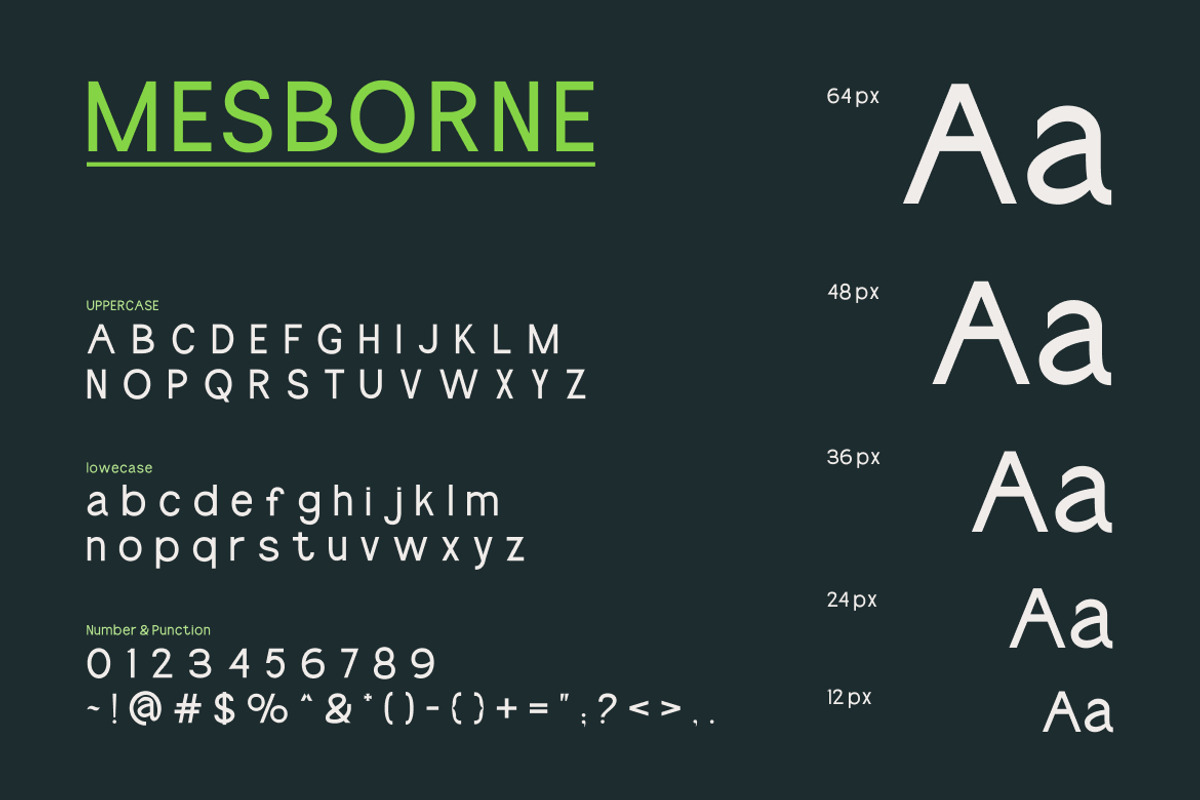 Mesborne – Modern Sans Serif Font, a Sans Serif Font by Vadovastd (Photo 7 of 7)