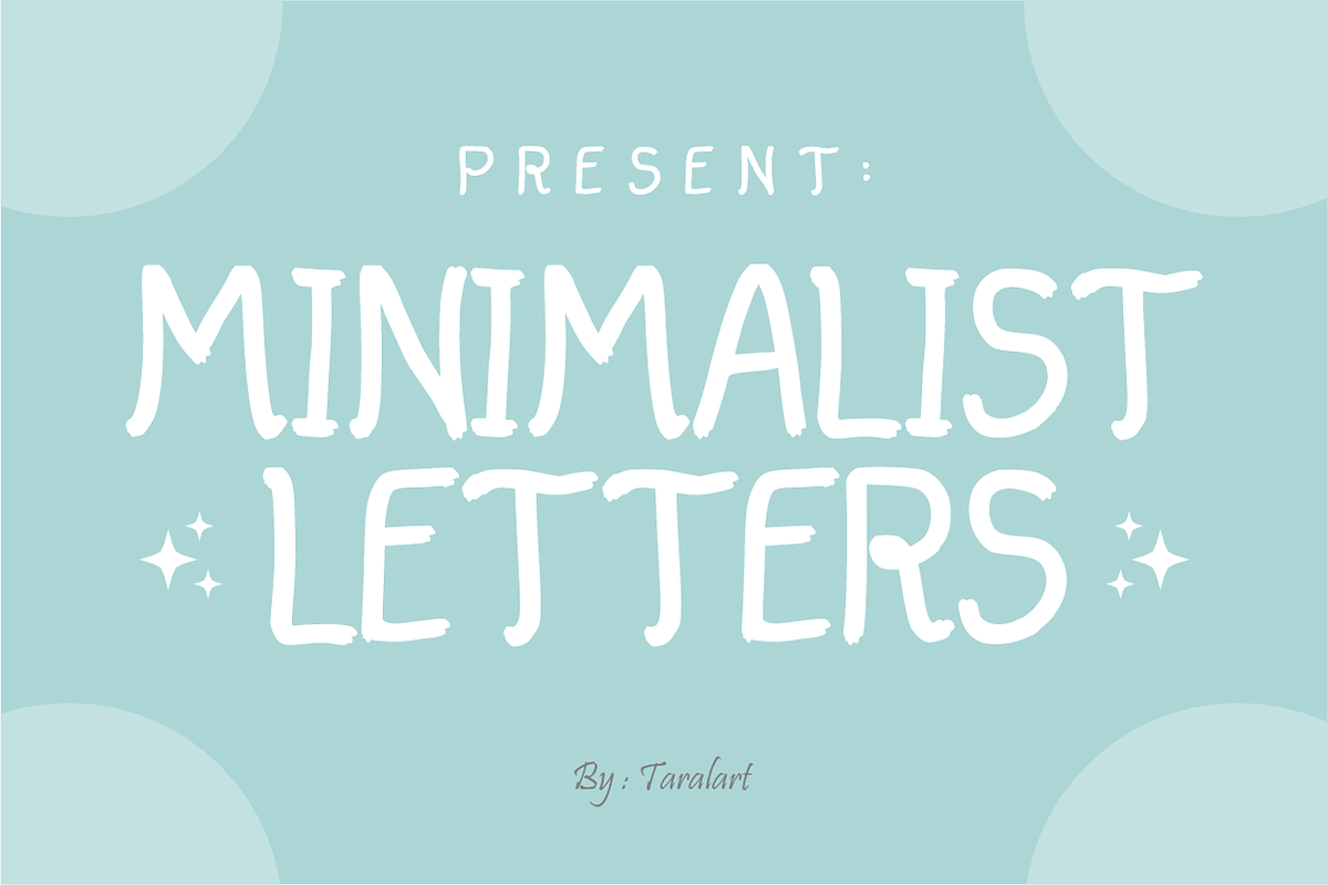 Minimalist Letters - Simple Font, a Handwritten Font by KiddoGlyphs Studio (Photo 1 of 4)
