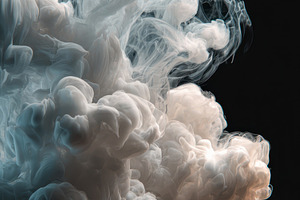 Abstract Ink Cloud Swirling Colors D, a Photo by Pixeness Studio