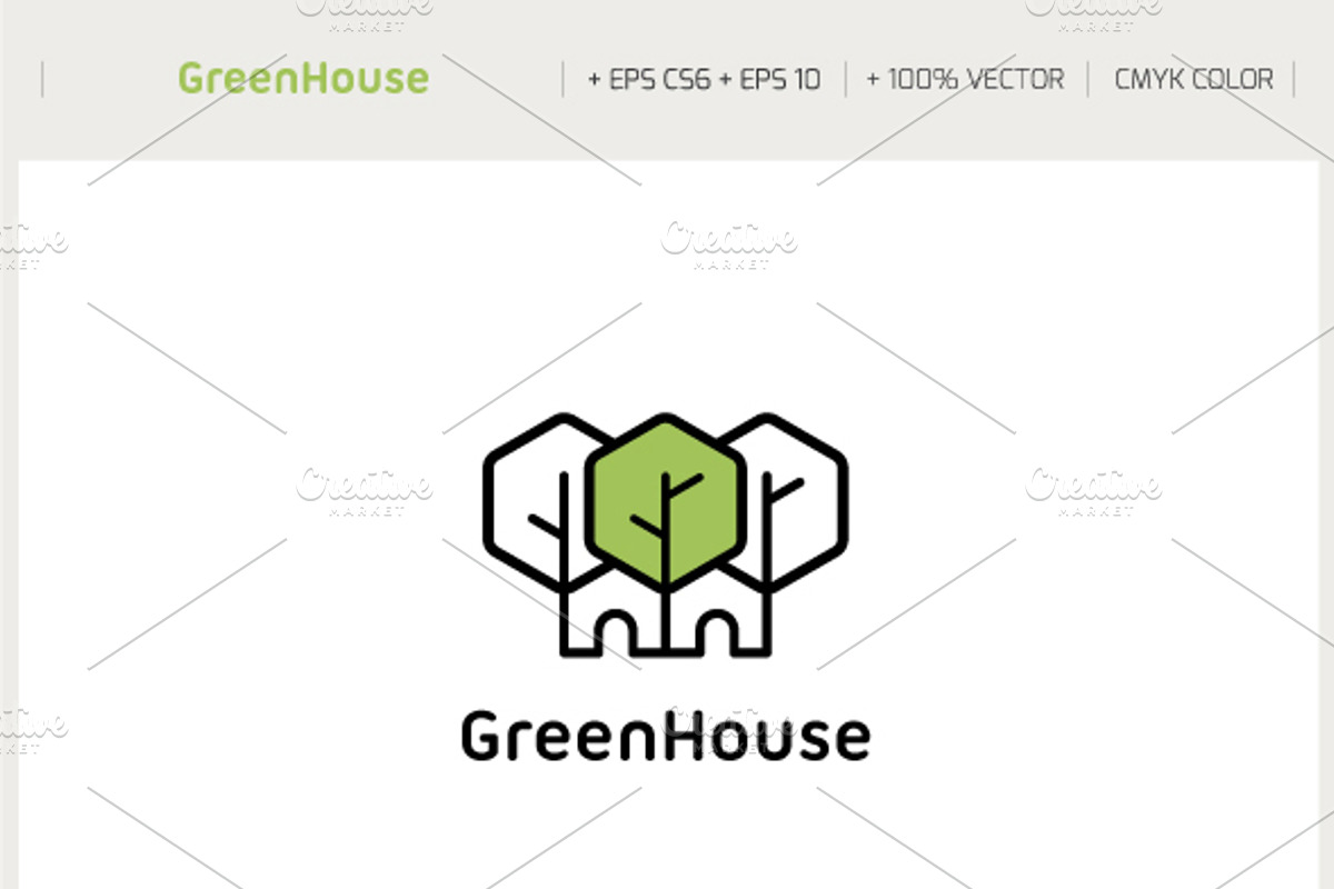 Green House Logo, a Branding & Logo Template by blends.studio