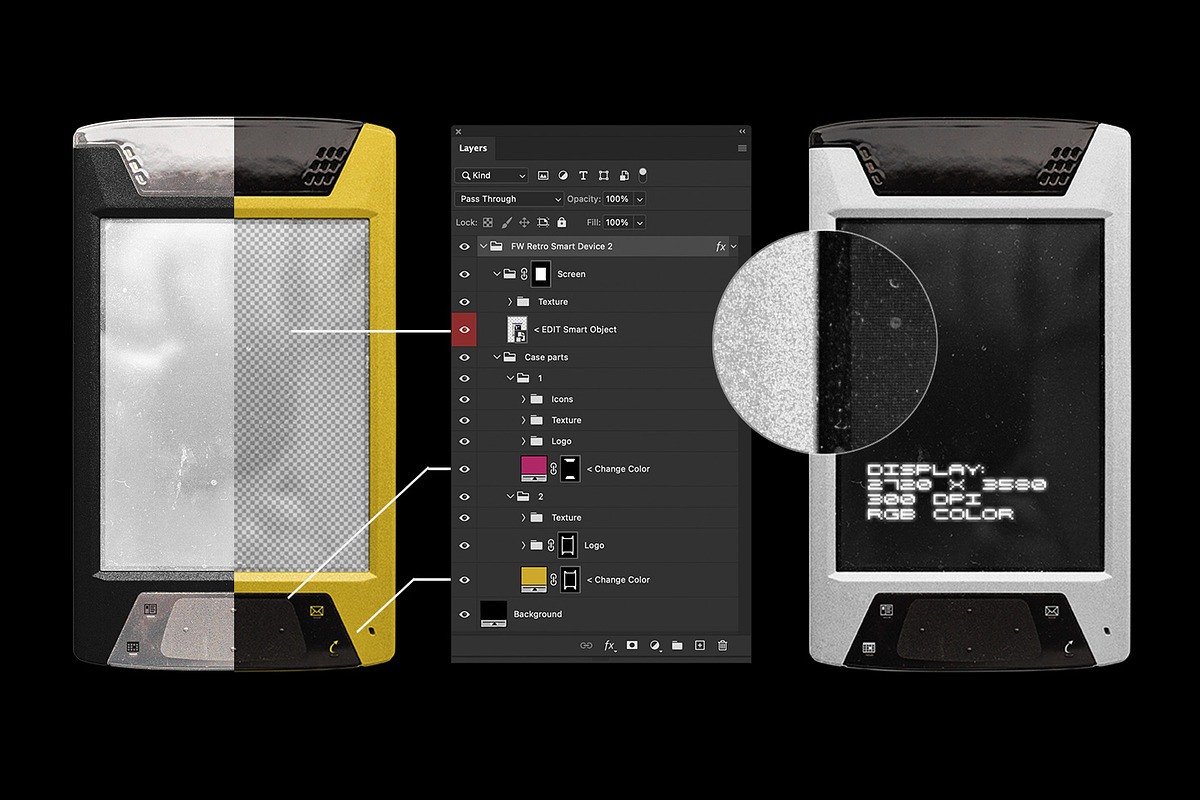 Retro Mobile Device Mockup Bundle, a Device Mockup by FLYERWRK (Photo 10 of 11)