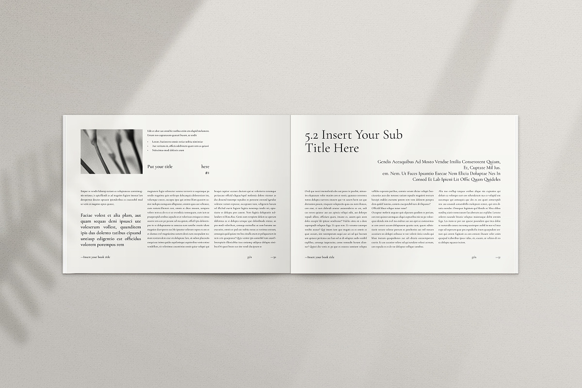 Book Title Layout Landscape Template, a Brochure Template by ArtisanaAura (Photo 20 of 23)