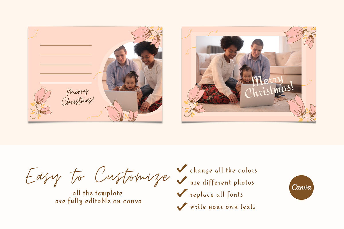 Christmas GREETING CARD CANVA TEMPLA, a Card Template by The Little Lily Studio (Photo 5 of 5)
