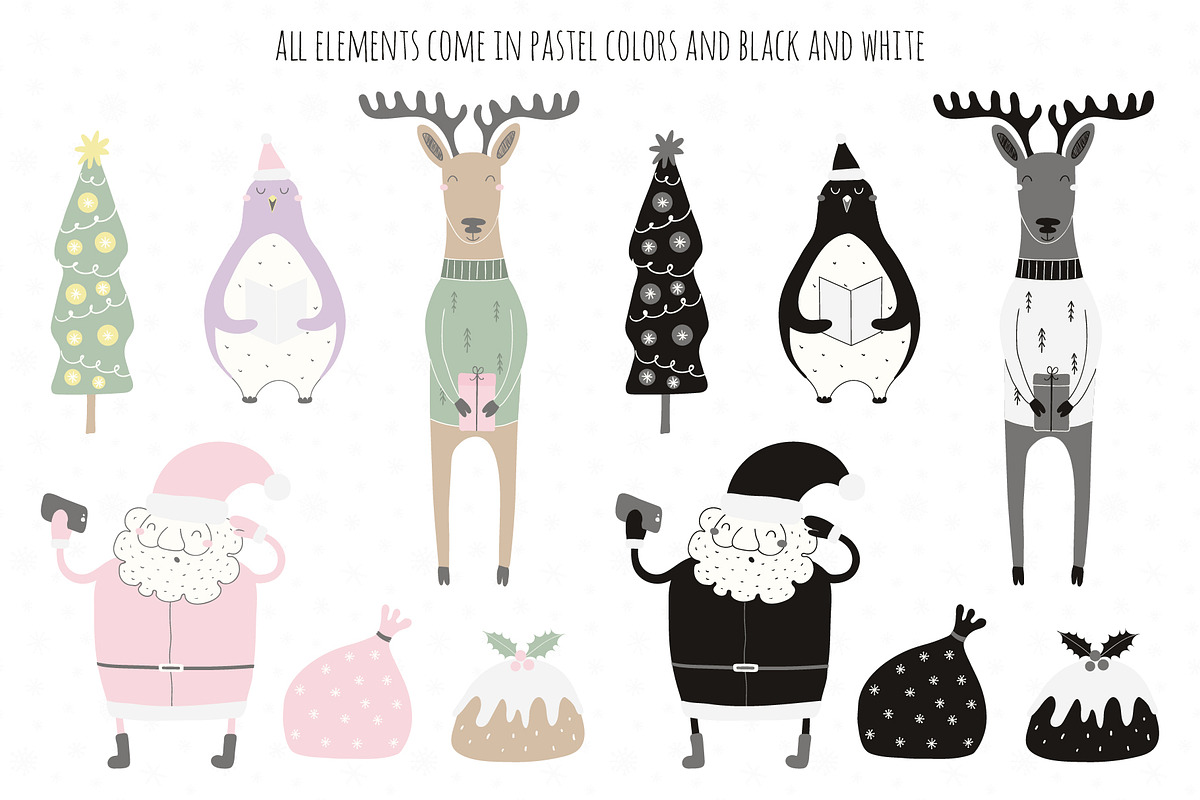 Christmas Bundle Cute Illustrations, a Seasonal Illustration by sceptical cactus (Photo 27 of 62)