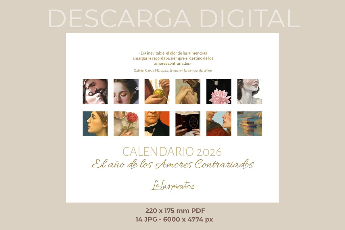 2026 Calendario Amores Contrariados, an Illustration by La Inspiratriz (Photo 3 of 5)