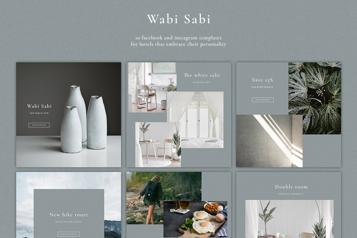 Wabi Sabi - social media pack, a Social Media Template by Mukuko Studio (Photo 3 of 6)