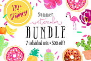 Mega Summer Watercolor Bundle, an Illustration by Emerald & Ivy Studios (Thumbnail 1 of 8)