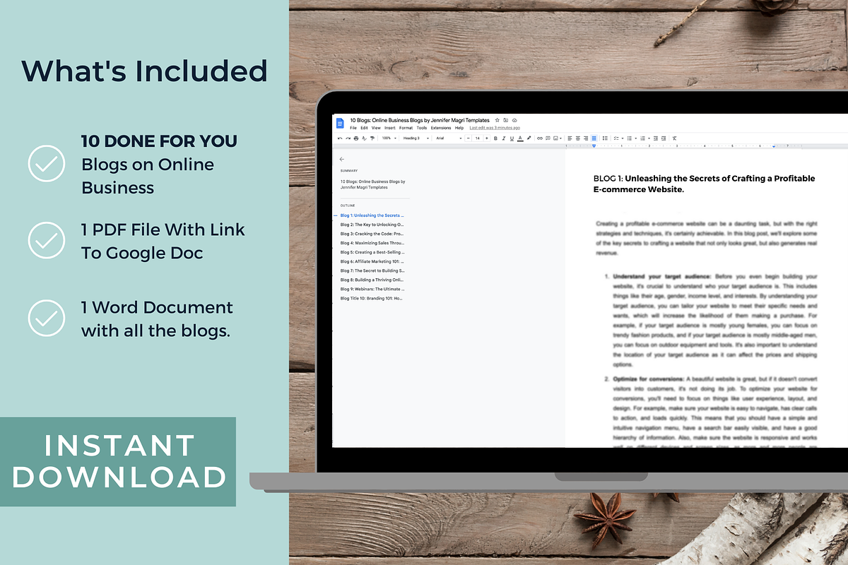BLOG POSTS FOR ONLINE BUSINESS COACH, a Templates & Theme by Jennifer Magri Templates (Photo 3 of 8)