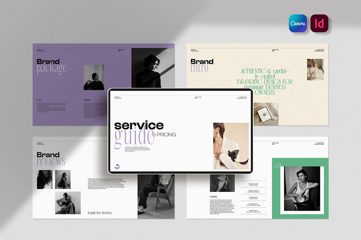 OCEAN | Service & Pricing Guide, a Presentation Template by evgenystudio (Photo 1 of 10)