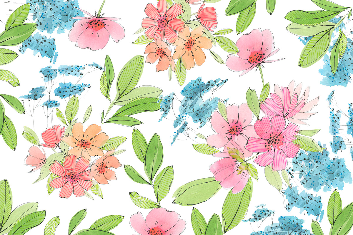 Bright summer flowers, an Illustration by Novikova Lida (Photo 4 of 5)
