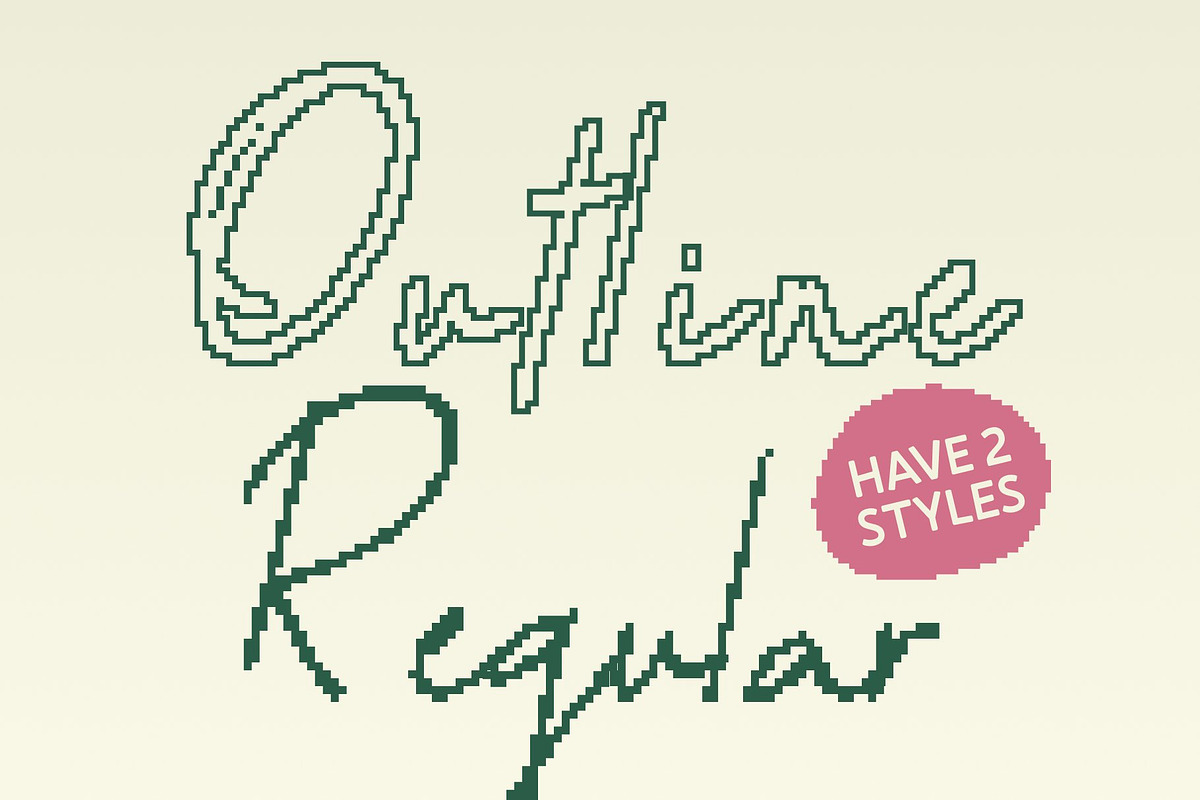 CS Galysia Pixel, a Script Font by Craft Supply Co. (Photo 7 of 8)