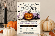 Halloween Birthday Invitation, an Invitation Template by Arslan (Thumbnail 1 of 5)