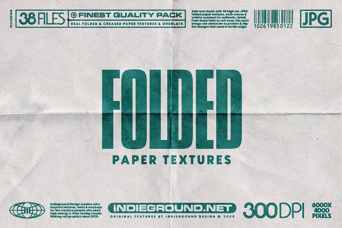 Folded Paper Textures, a Texture Graphic by Indieground Design Inc.