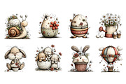 Whimsical Easter Spring Clipart, an Illustration by Dream Creation (Thumbnail 5 of 5)