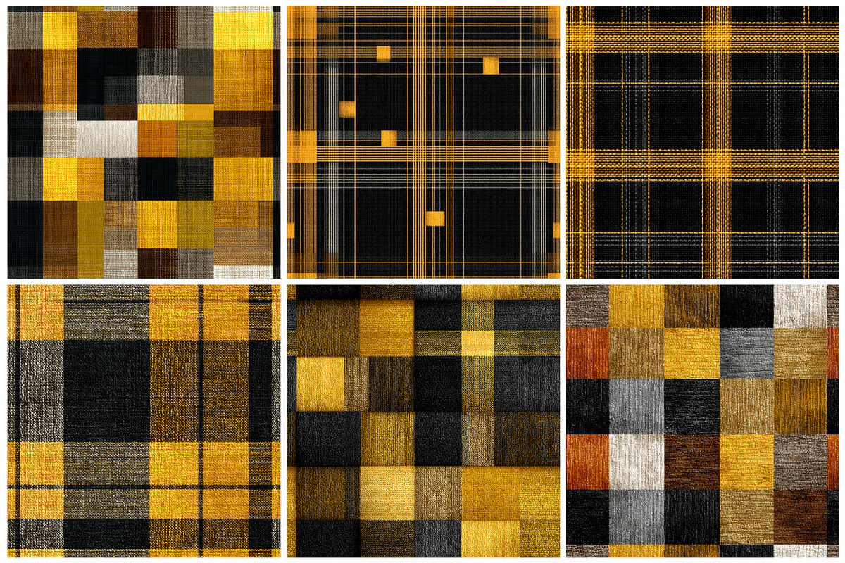 Seamless Yellow Plaid Pattern, a Texture Graphic by CitraGraphics (Photo 2 of 7)