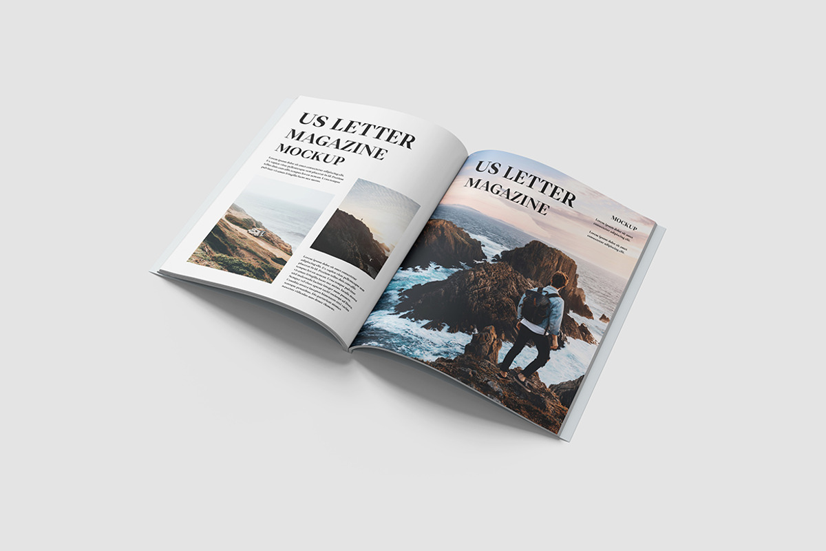 US Letter Magazine Mockup, an Advertising Mockup by Indah (Photo 3 of 6)