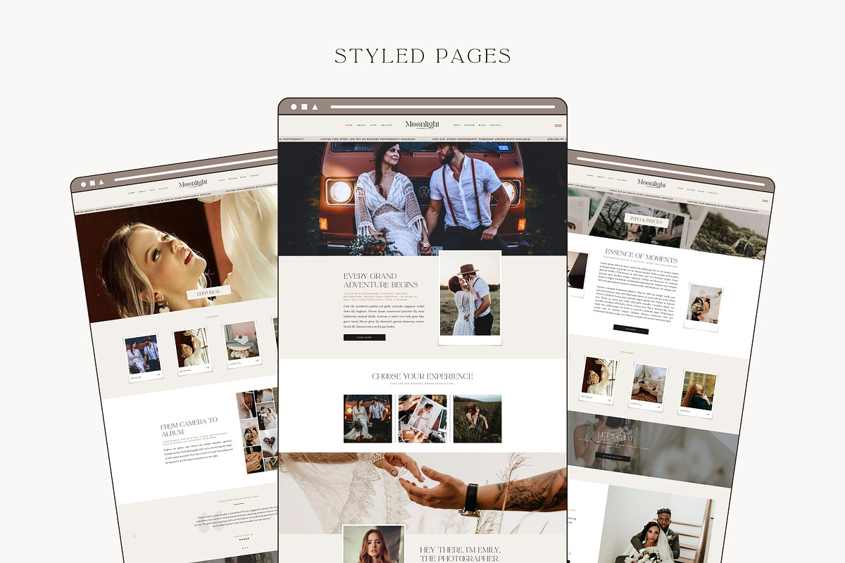 Wix Website Template - Photography, a Wix Template by Nes Design Co (Photo 5 of 19)